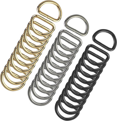 Halbrunder D-Ring, Metall-D-Ring, D Ringe Schnalle, 33 Stück D-Ring, Halbringe S