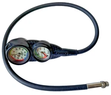 Cressi Mini Console 2 Pressure Max Depth 2 Gauge Scuba Diving PSI Italy