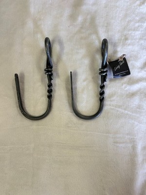 Living Ideas Simple Hand Forged Rustic Hanger Hooks - 2 Piece