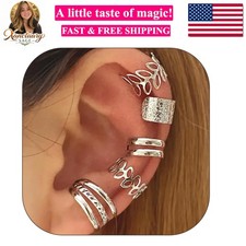 Ear Cuffs Non Piercing 14K Gold Plated Ear Cuff Earrings for Women Trendy Cli...