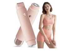 2-in-1 Bikini Trimmer for Women Electric Lady Shaver Waterproof Cordless Pink