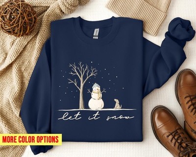 Let It Snow Christmas Snowman Sweatshirt