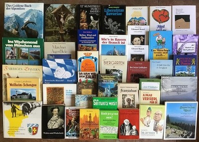 78 Bücher Paket Bavarica Bayern Bairisch Mundart Reise Wandern München Alpen Buc