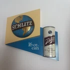 Vintage Schlitz 16 oz Beer Can Advertising Wall Display Sign