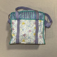 Ross Pediatrics Similac Diaper Bag Medium Purple White Green Teddy Bears 90s