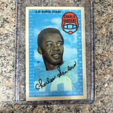 Kellogg's 1971 3-D Super Stars Charlie Sanders Detroit Lions NFL #57 Corner Crk