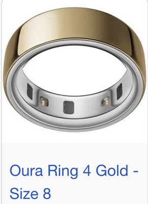 USED/OPENED ORIGINAL OURA Ring Gen 4 Size 8 GOLD -  READ!!