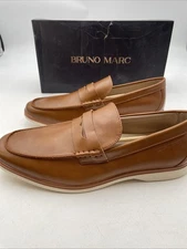 Bruno Marc Men's Size 11 Brown Dress Slip-On Penny Loafers Business Casual Shoes