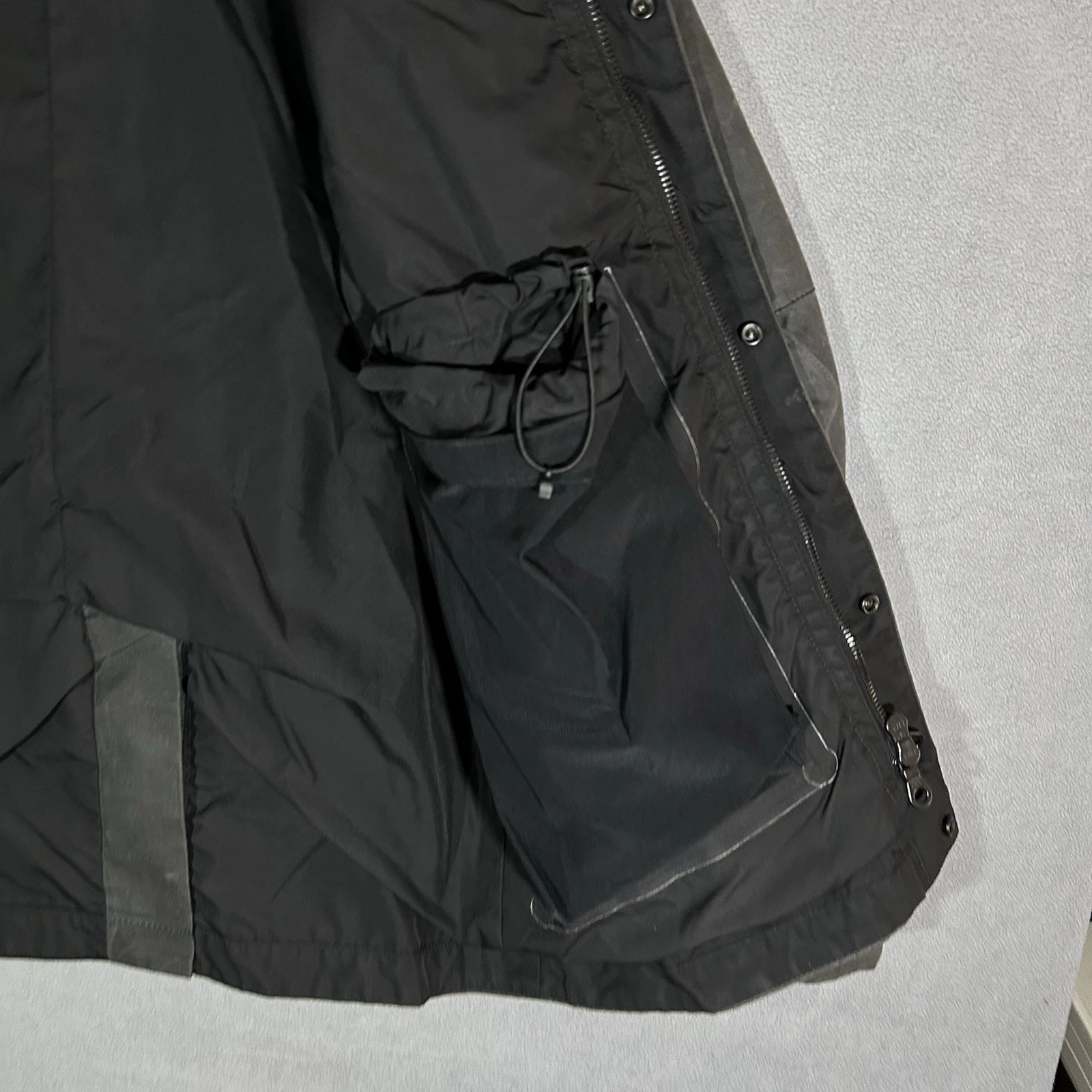 Vollebak Planet Earth Jacket Medium Black Waxed Cotton Beeswax Utility Coat - product detail image 8