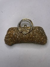 Lord Taylor Jewel Toned Gold Silver Beaded Evening Bag Clutch Chain Strap VTG
