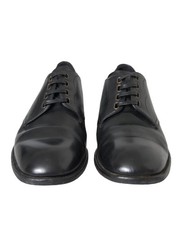 Preloved dolce & gabbana Leather Oxford Shoes Classic LaceUp Men Black Formal