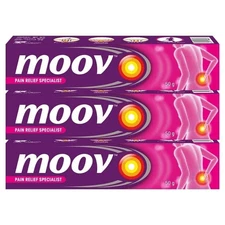 Moov Pain Relief Cream for Back Pain, Joint Pain, Knee Pain, Muscle Pain 50g x 3
