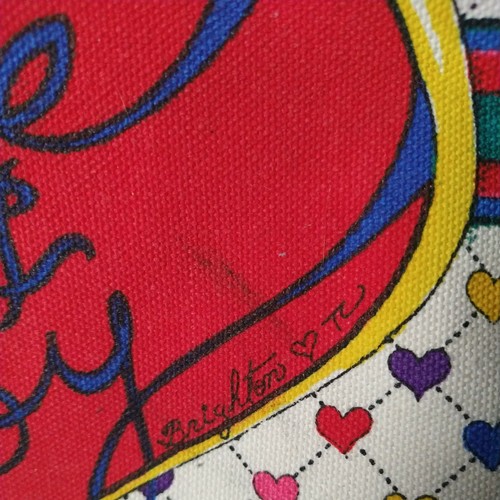 Damen-Umhängetasche mehrfarbig Regenbogen Liebe & Freude Herzen Quaste - Bild 5 von 8