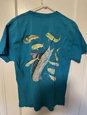 Guy Harvey Men s Marlin Dolphin Collection Short Sleeve L SS T-Shirt Aqua
