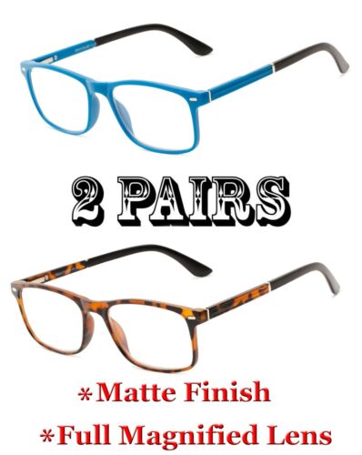 Men Women Retro Square Frame Full Magnified Lens Reading Glasses - Picture 12 of 14
