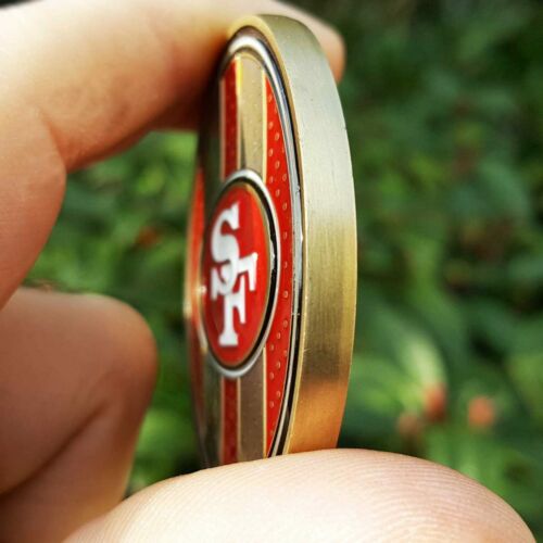 PREMIUM NFL San Francisco 49ers Poker Card Guard Chip Protector Golf Marker Coin - Picture 3 of 3