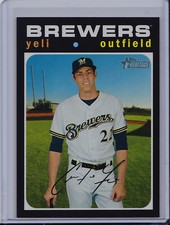 Christian Yelich 2020 Topps Heritage Nickname Base Variation SSP Yeli Brewers