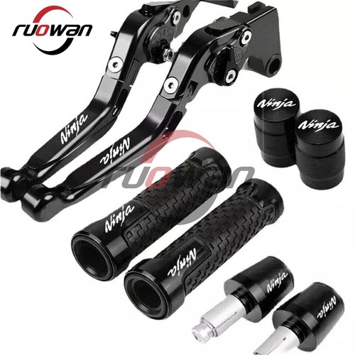 CNC Handle Grips Cap Brake Clutch Levers for KAWASAKI NINJA 250R 300R 650R ZX6R - Picture 9 of 12