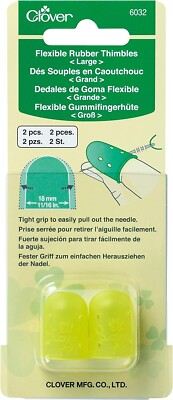 Kleeblatt flexible Gummi Fingerhüte - groß - pro Packung mit 2