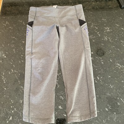 Ivivva Grey Capri Leggings Size 12 Lululemon for Girls Pants As/is