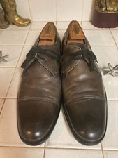 MINTY GRAY LEATHER JOHN VARVATOS USA LACE UP POWER DRIVE BUSINESS SHOES 11 D