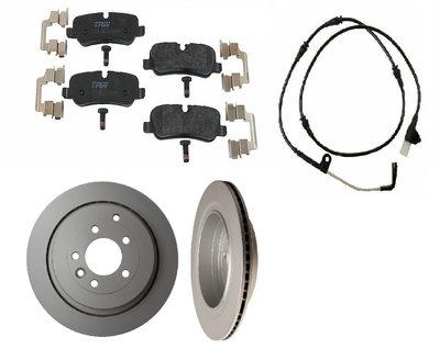 2 Pagid Rear Rotors Disc Rotor Trw Brake Pad Sensor Set Kit For Land Rover Ebay