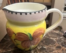 L'Antica Deruta Style pottery Pitcher made in Italy Hand Painted