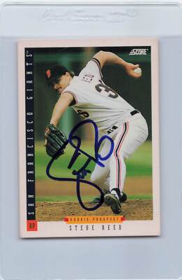 1993 Score #573 Steve Reed Giants Signed Auto *G5633 | eBay