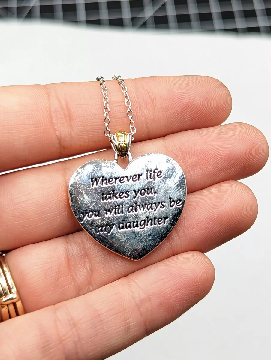 Danbury Mint Always My Daughter Diamond Journey Silver Gold Tone