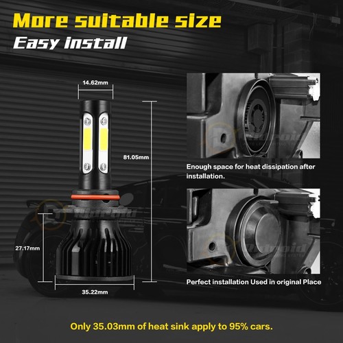 Hir2 9012 LED Scheinwerfer Glühbirnen 12000LM weiß 6000k 4-seitig FÜR Vauxhall 2014-2018 - Bild 4 von 20