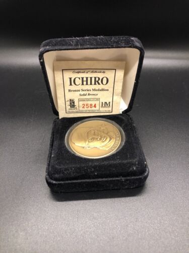 Ichiro Suzuki Highland Mint 1 Oz Bronze Coin Medallion Seattle Mariners RARE - Picture 1 of 2