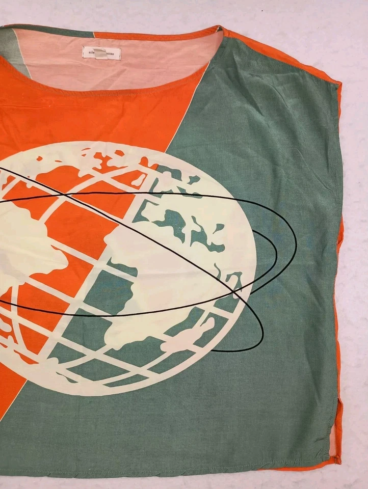 Blusa Top Elana Gilbert Silence + Noise Mujer Mediana Verde Naranja Mundo Tierra Foto 3 de 4