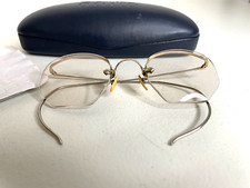 Vintage 01/10 12KGF Women's Octagonal Eyeglass frames 1970s gold tone rare
