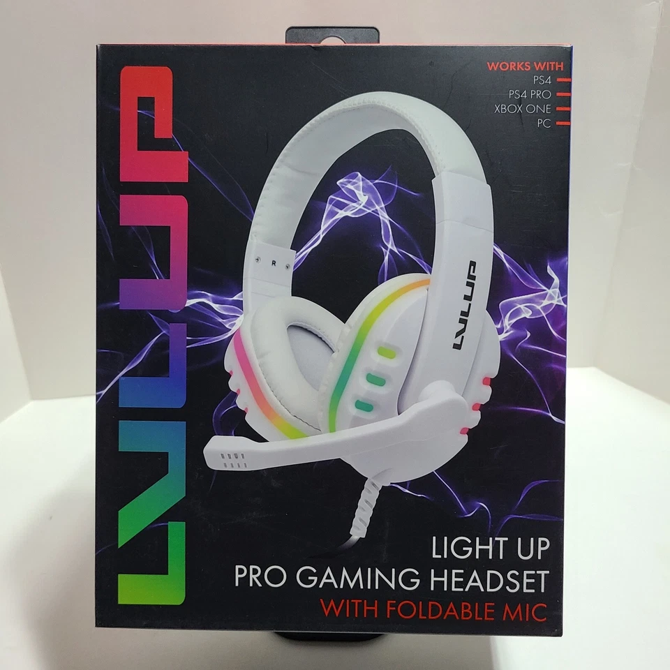 LVLUP Light-Up Pro Gaming Headset with Foldable Mic for PS4, PS4 PRO, XBOX ONE. - Image 2 of 4