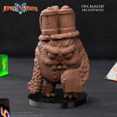 Owlkin Barkeep by Epics N Stuffs | D&D | DnD | Print on Demand