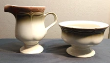 Vintage Mikasa Country Estate Creamer and Sugar Bowl No Lid