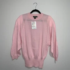 Boundary Waters Sweater Lambs Wool Blend Pink Vintage Women’s