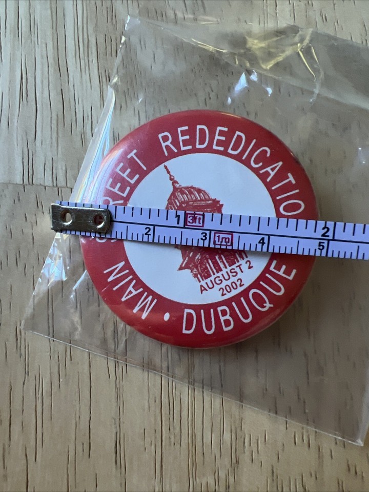 Vintage Main Street rededication DUBUQUE Iowa Pin 8/2/2002 | eBay