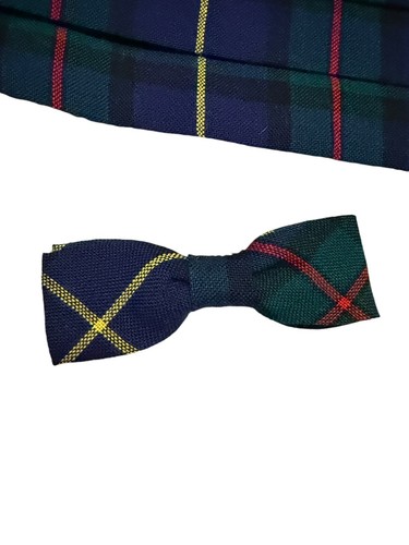 Lochcarron Cumberbund And Bow tie Tartan Plaid 100% New Wool Scotland Adjustable - Picture 2 of 7