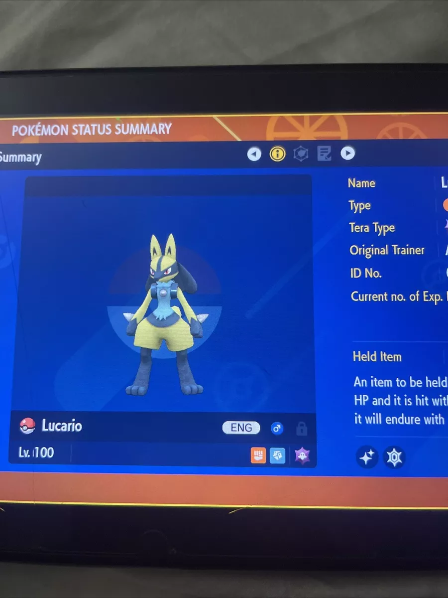 6IV 🌟SHINY🌟 LUCARIO POKEMON SCARLET & VIOLET SHINY/NON-SHINY BATTLE READY