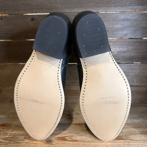 Mujer Doble H Negro Cuero Punta Cremallera Lateral Botines Occidentales Talla 8.5 M - Imagen 5 de 6