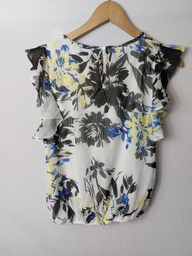 Top donna F&F *nuovo* design floreale con dettaglio vita H elasticizzato taglia 6 (189-13) - Foto 6 di 6