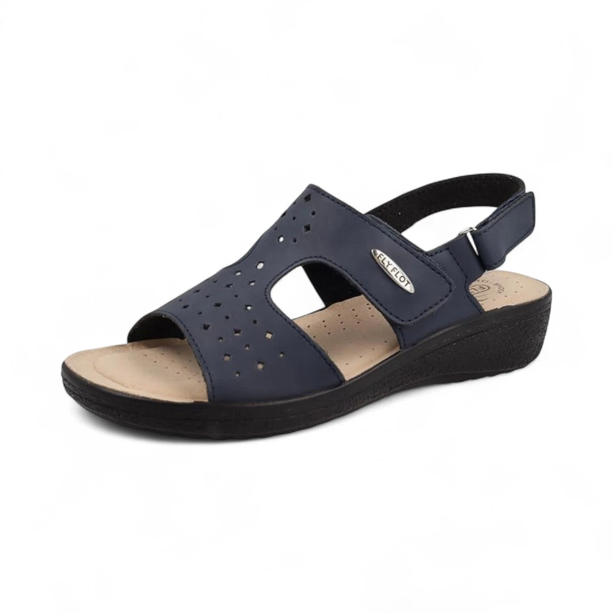 Inblu Sandali Donna Con Tacco 4,5 Cm – Regolabili Con Fibbia E Strappo, Plantare In Vera Pelle Imbottito, Arricchiti Da Strass