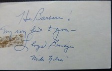 Lloyd Bridges signed in Blue ink (Television actor)