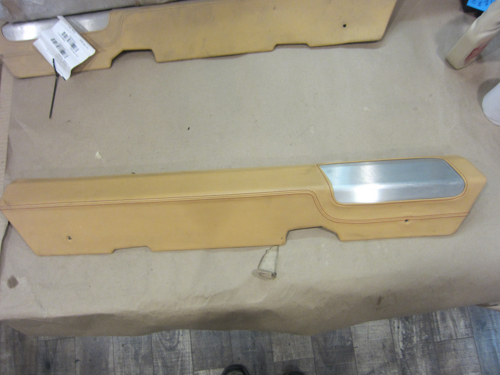 Ferrari 360 - LH Sill Cover - Beige With Red Stitching - P/N 66092700