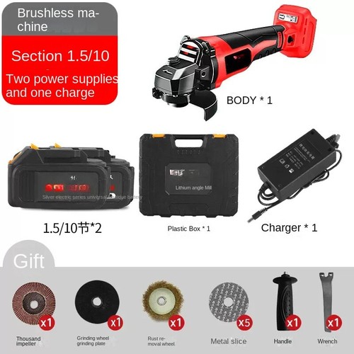 Cordless Charging Angle Grinder Cutting Machine Grinding Wheel Power Tools - Bild 9 von 10
