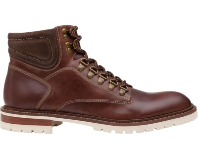 NEW Men's Johnston & Murphy Barrett Alpine Boot Mahogany Full Grain 9.5 M