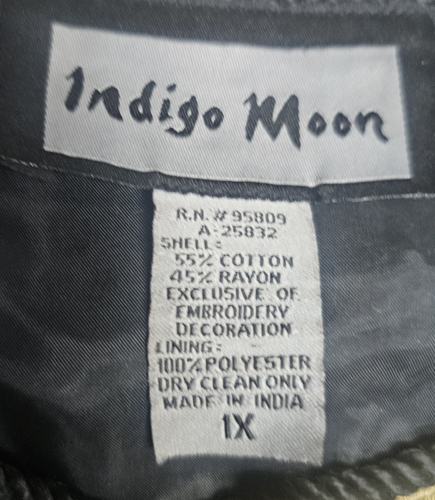 Indigo Moon Green Patchwork Embroidered Button Up… - image 3