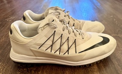 Nike Lunar Golf Shoes Men's Size 8 Control Vapor White/Black/Volt