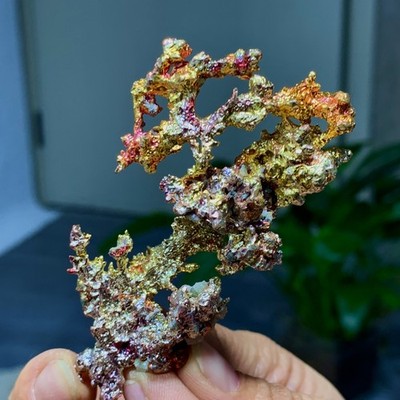 59G Rare!! iridescent Native Copper crystal mineral specimen